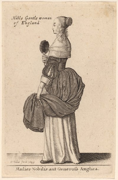 Noble or Generous English Woman by Wenceslaus Hollar