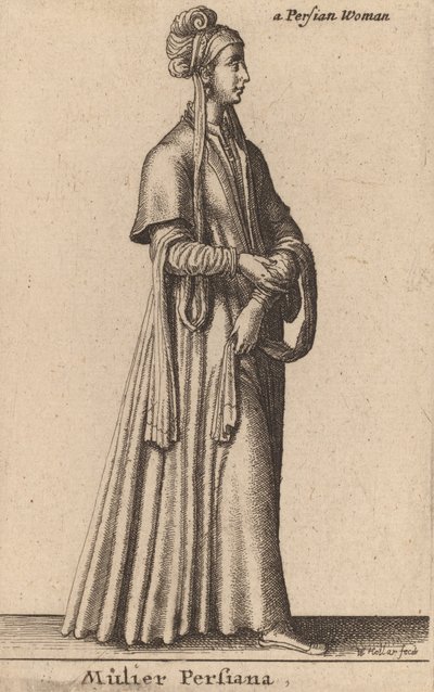 Persian Woman by Wenceslaus Hollar