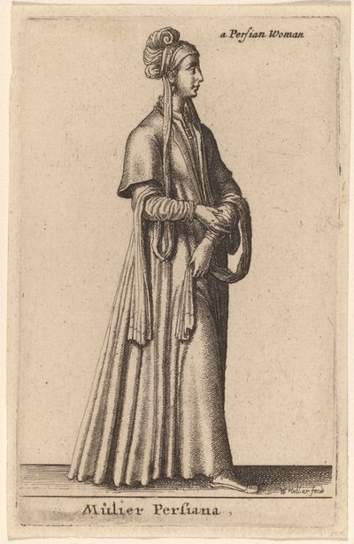 Persian Woman by Wenceslaus Hollar