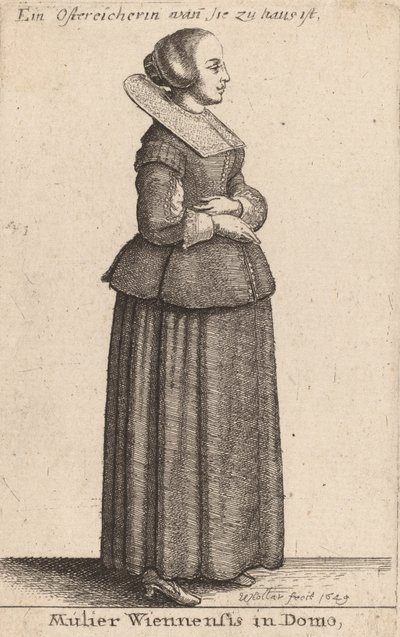 Mulier Wiennensis in Domo by Wenceslaus Hollar