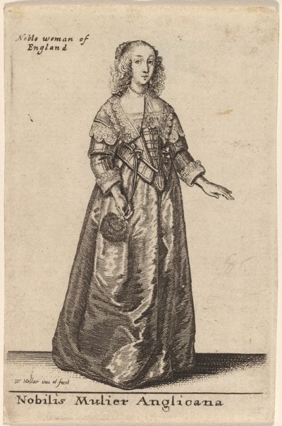 Noble English Woman by Wenceslaus Hollar