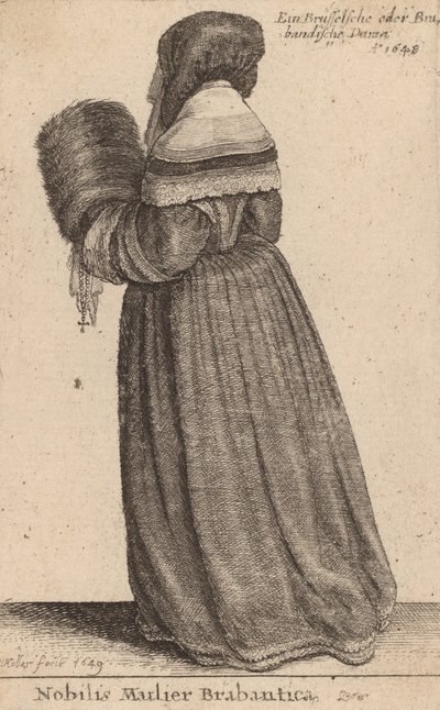 Noblewoman from Brabant, 1649 by Wenceslaus Hollar