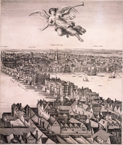 Panoramic View of London by Wenceslaus Hollar
