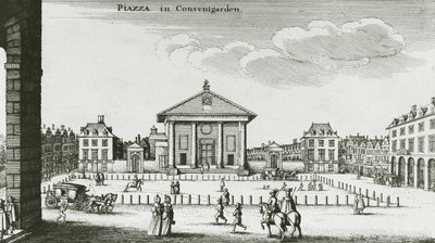 Piazza in Covent Garden by Wenceslaus Hollar