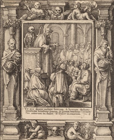 Preacher by Wenceslaus Hollar