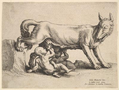 Romulus and Remus by Wenceslaus Hollar
