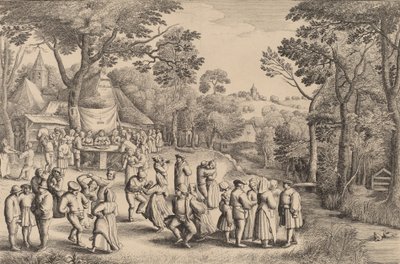 Rustic Wedding Dance by Wenceslaus Hollar