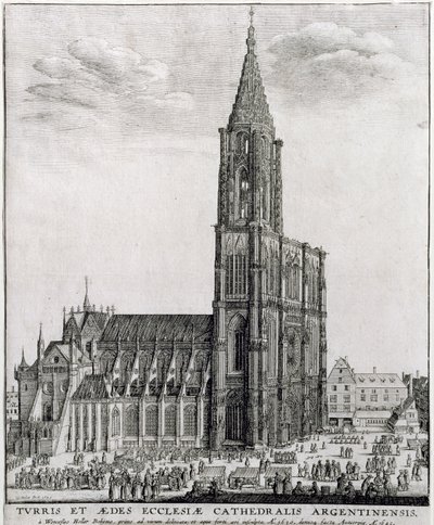 Strasbourg Cathedral, 1645 by Wenceslaus Hollar