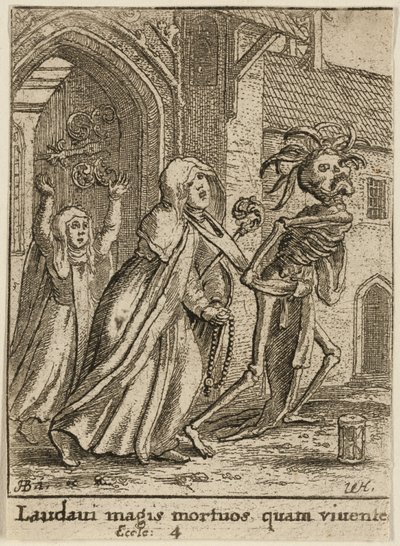 The Abbess and Death by Wenceslaus Hollar