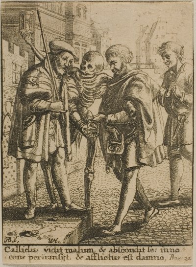 The Advocate and Death by Wenceslaus Hollar