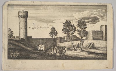 The Kunibert Tower near Cologne by Wenceslaus Hollar