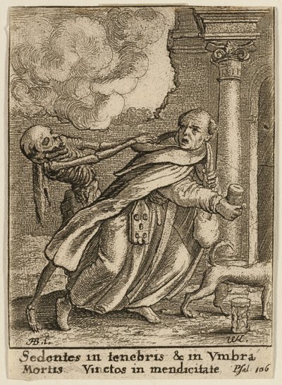 The Monk and Death by Wenceslaus Hollar