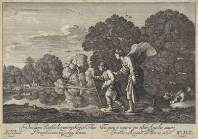 Tobias and the Angel by Wenceslaus Hollar