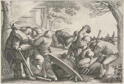 Fighting Farmers by Wenceslaus Hollar