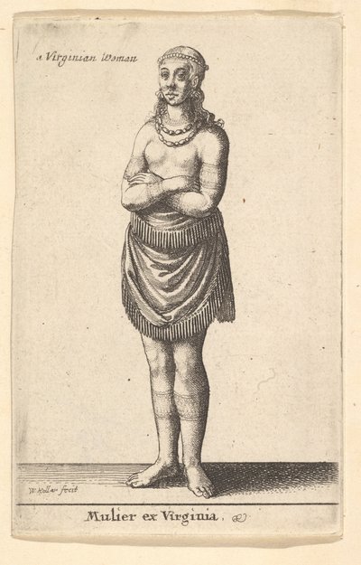 Woman of Virginia by Wenceslaus Hollar