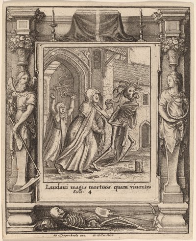 Abbess by Wenceslaus Hollar after Hans Holbein the Younger after Abraham van Diepenbeeck