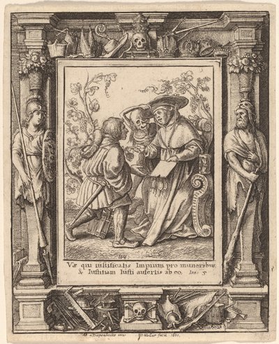 Cardinal by Wenceslaus Hollar after Hans Holbein the Younger after Abraham van Diepenbeeck