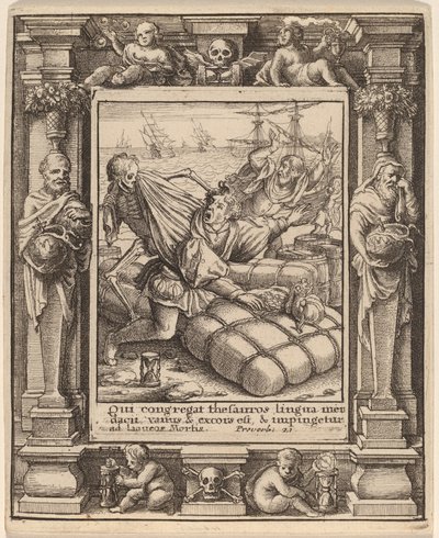Merchant by Wenceslaus Hollar after Hans Holbein the Younger after Abraham van Diepenbeeck