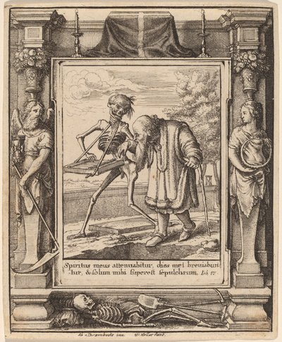 Old Man by Wenceslaus Hollar after Hans Holbein the Younger after Abraham van Diepenbeeck