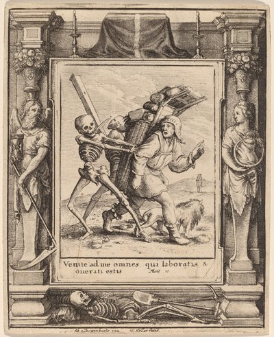 Peddler by Wenceslaus Hollar after Hans Holbein the Younger after Abraham van Diepenbeeck