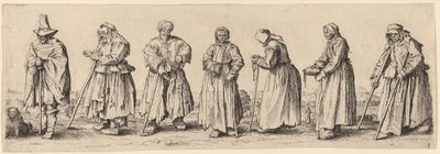 Men and Women Beggars by Wenceslaus Hollar after Jacques Callot