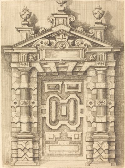 Pedimented Doorway by Wendel Dietterlin