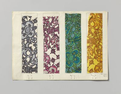 Sample with Printed Silk, Design Aussee by Wiener Werkstätte