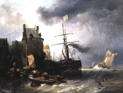 The Storm at Dunkirk by Wijnand Joseph Nuyen