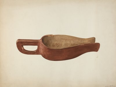 Wooden Meal Scoop by Wilbur M Rice