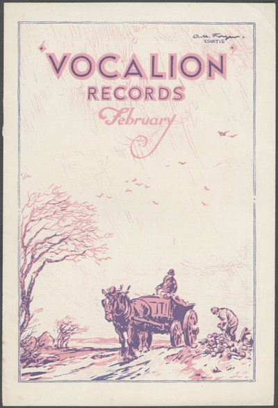 Vocalion Records Bulletin by Wilfred Fryer, Curtis Advertising Agency