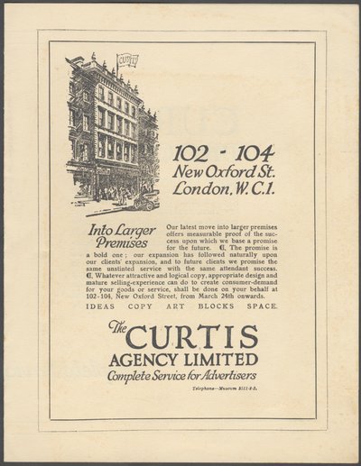 Curtis Advertising Agency by Wilfred Fryer