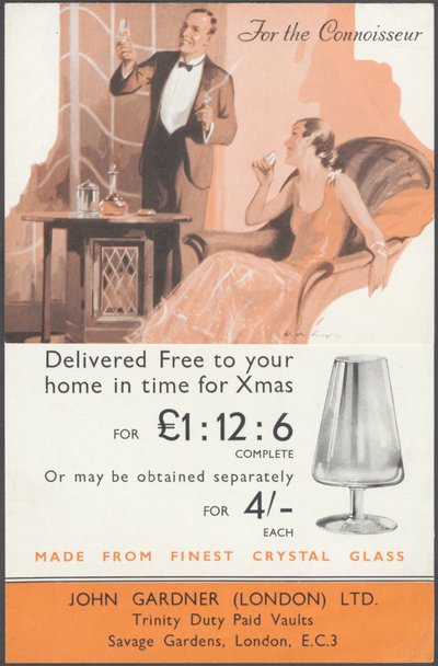 John Gardner Crystal Glassware by Wilfred Fryer
