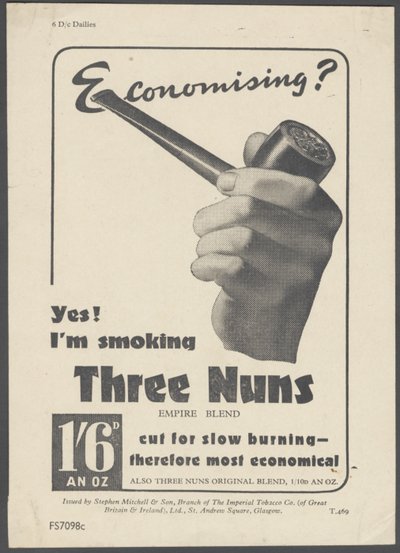 Three Nuns Pipe Tobacco by Wilfred Fryer