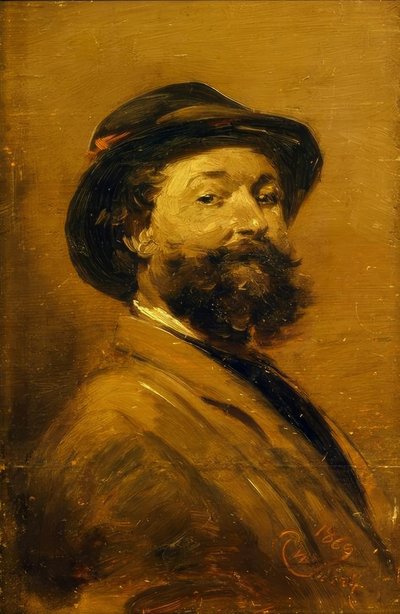 Self-Portrait in Gray-Brown by Wilhelm Busch