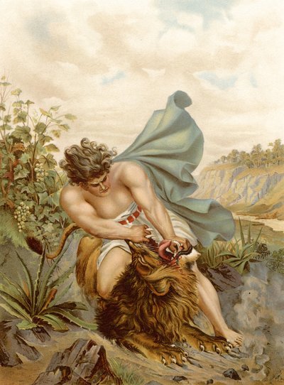 Samson Kills the Lion by Wilhelm Ebbinghaus