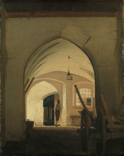 A Coach House, Partenkirchen by Wilhelm Ferdinand Bendz