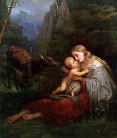 Genevieve of Brabant, 19th century by Wilhelm Friedrich Herbig