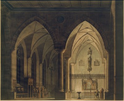 Gothic Church Interior by Wilhelm Gail