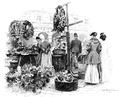 The Flower Market by Wilhelm Gause