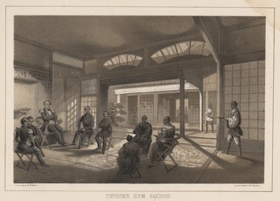 Conference Room, Hakodadi, 1855 by Wilhelm Joseph Heine