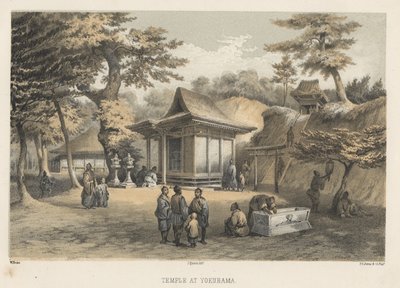 Temple at Yokohama by Wilhelm Joseph Heine