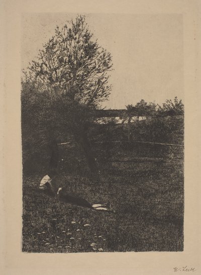 Meadow with Children by Wilhelm Maria Hubertus Leibl