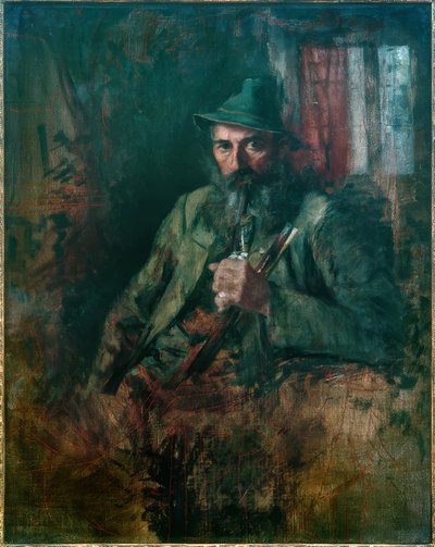 Upper Bavarian Forester by Wilhelm Maria Hubertus Leibl