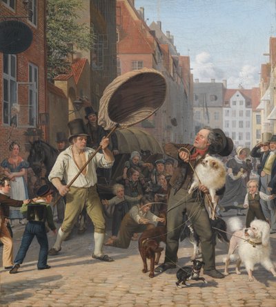 A Street Scene in the Dogdays by Wilhelm Marstrand