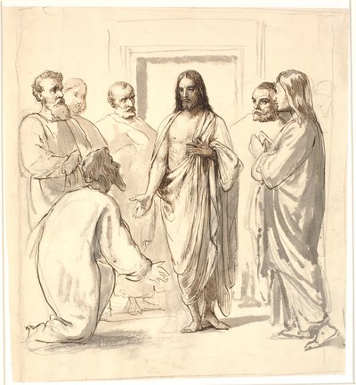 Christ and Doubting Thomas by Wilhelm Marstrand