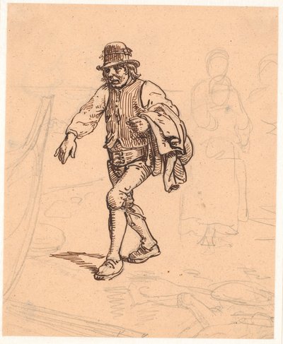 Dalkarl Goes to the Boat for Church Travel by Wilhelm Marstrand