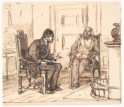 Discussion between Two Dignitaries by Wilhelm Marstrand