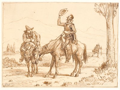 Don Quixote Contemplates His Helmet by Wilhelm Marstrand