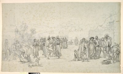 A Dance in the Open Air on Ischia by Wilhelm Marstrand