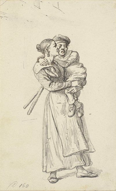 A Woman Carrying a Cripple by Wilhelm Marstrand